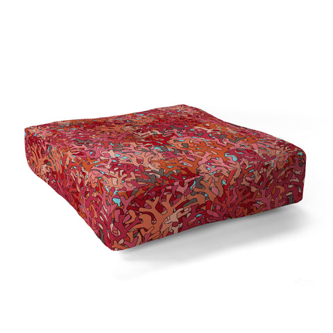 Sharon Turner Coral 2 Floor Pillow Square