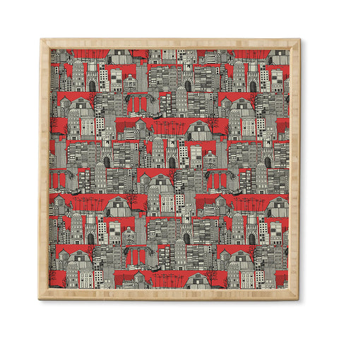 Sharon Turner dystopian toile red Framed Wall Art
