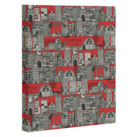 Sharon Turner dystopian toile red Art Canvas