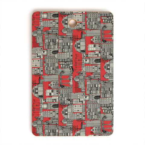 Sharon Turner dystopian toile red Cutting Board Rectangle
