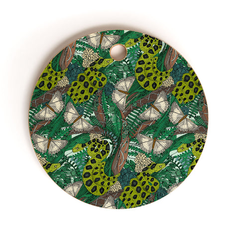 Sharon Turner entangled forest mint Cutting Board Round