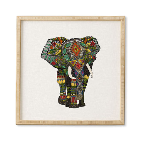 Sharon Turner floral elephant Framed Wall Art