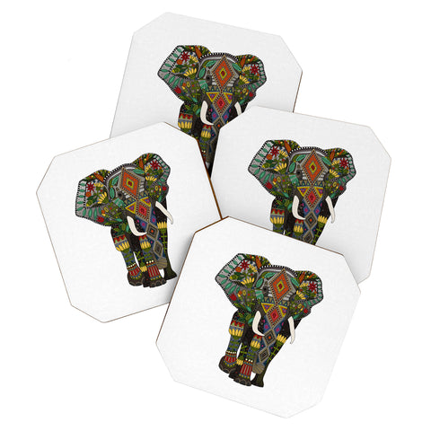 Sharon Turner floral elephant Coaster Set