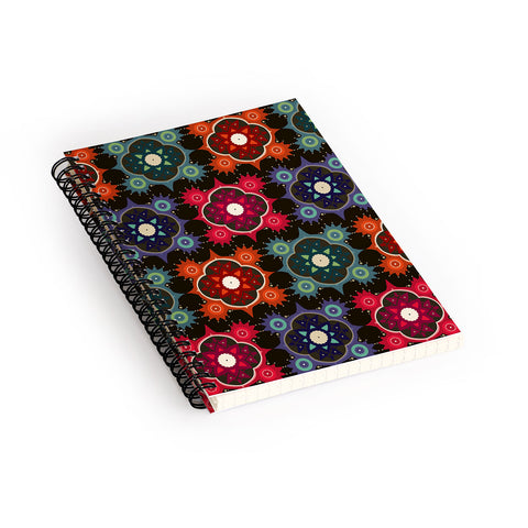 Sharon Turner Galaxy Flowers Spiral Notebook