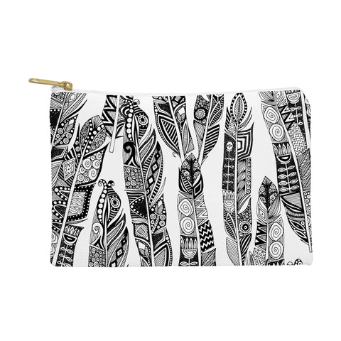 Sharon Turner geo feathers Pouch