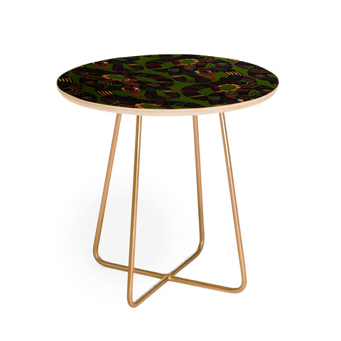 Sharon Turner geo snakes Round Side Table