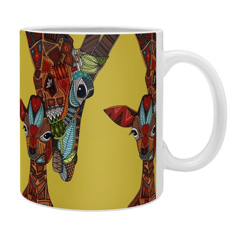 Sharon Turner Giraffe Love Ochre Coffee Mug