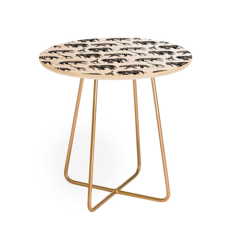 Sharon Turner Graphic Zoo Round Side Table