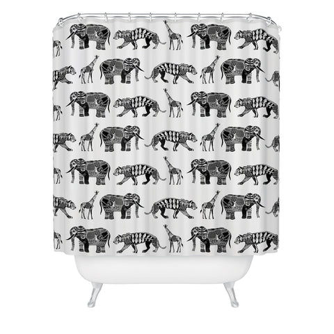 Sharon Turner Graphic Zoo Shower Curtain