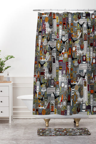 Sharon Turner Halloween Supper XIII Shower Curtain And Mat