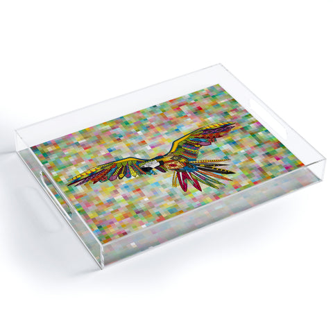 Sharon Turner Harlequin Parrot Acrylic Tray