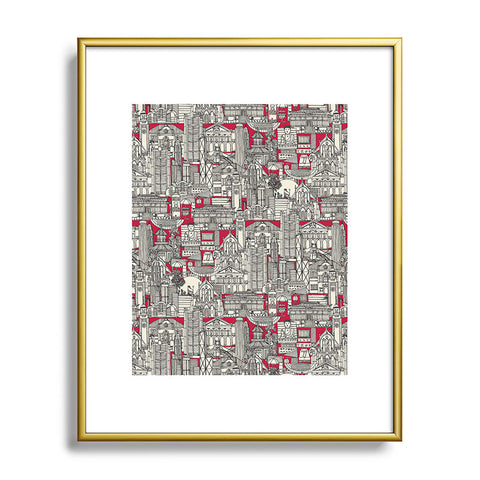 Sharon Turner Hong Kong toile red Metal Framed Art Print