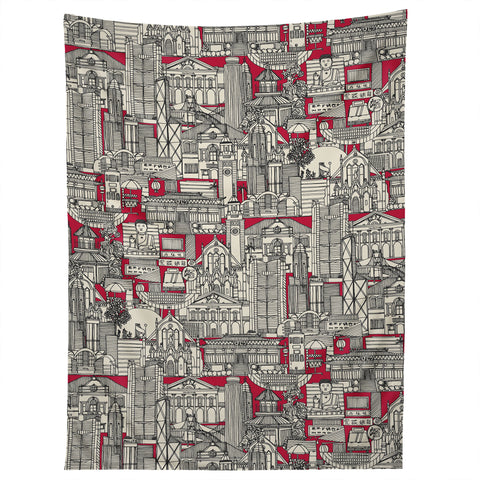 Sharon Turner Hong Kong toile red Tapestry