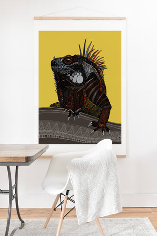 Sharon Turner iguana Art Print And Hanger