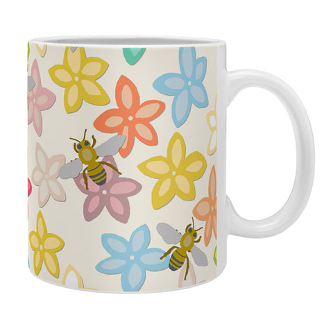 Sharon Turner Indian Summer flowers and bees Coffee Mug
