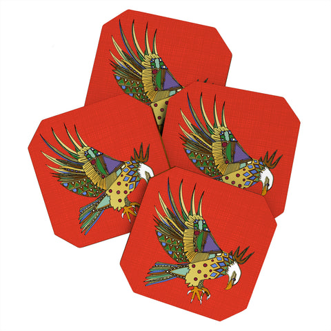 Sharon Turner jewel eagle Coaster Set