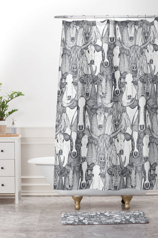 Sharon Turner just cattle Shower Curtain And Mat