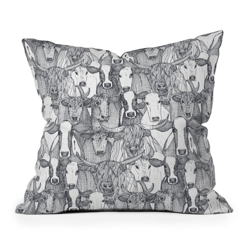 Sharon Turner just cattle Throw Pillow