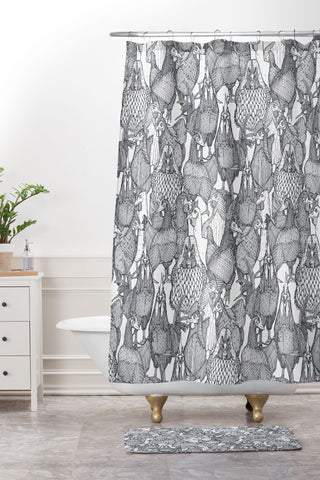 Sharon Turner just chickens Shower Curtain And Mat
