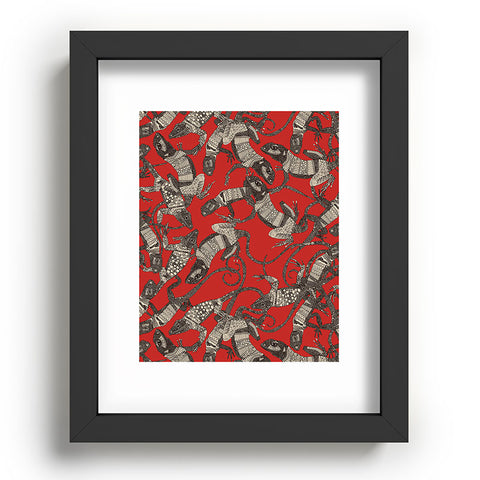 Sharon Turner just lizards red Recessed Framing Rectangle
