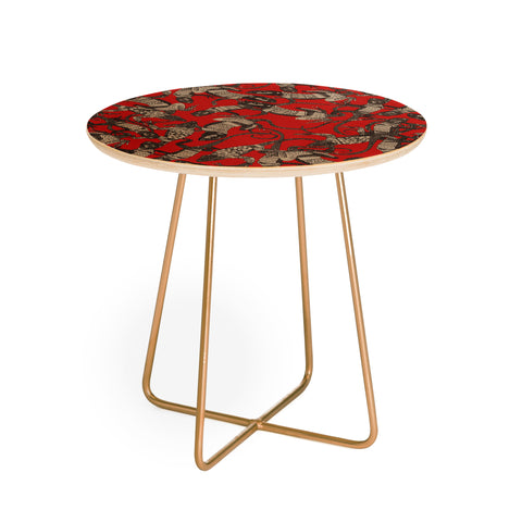 Sharon Turner just lizards red Round Side Table