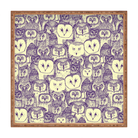 Sharon Turner just owls Square Tray