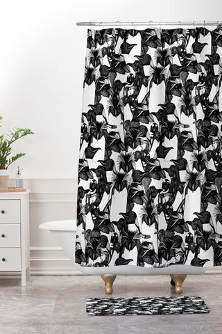 Sharon Turner just penguins Shower Curtain And Mat