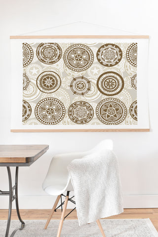 Sharon Turner kazuki mandala acorn Art Print And Hanger