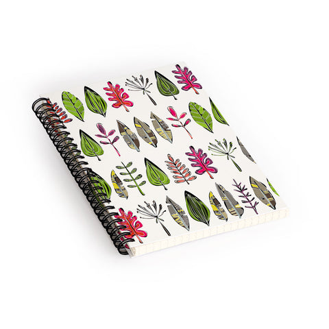 Sharon Turner Leaves And Feathers Spiral Notebook