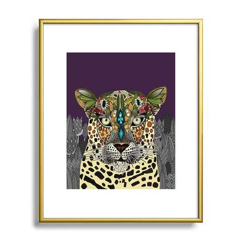 Sharon Turner Leopard Queen Metal Framed Art Print
