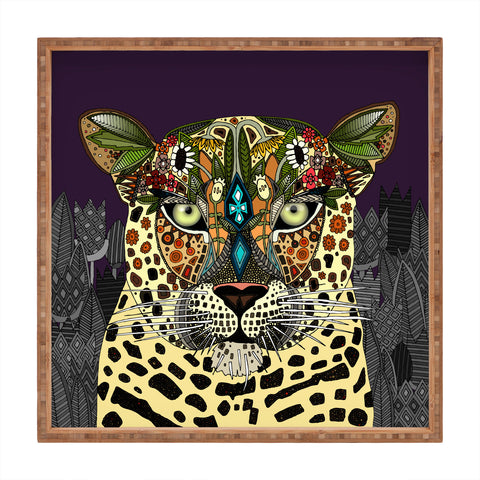 Sharon Turner Leopard Queen Square Tray