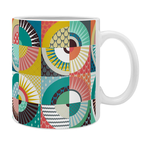 Sharon Turner llama geo squares Coffee Mug
