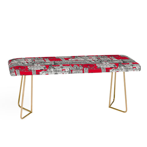 Sharon Turner London toile red Bench