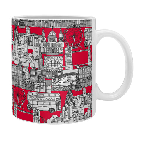 Sharon Turner London toile red Coffee Mug