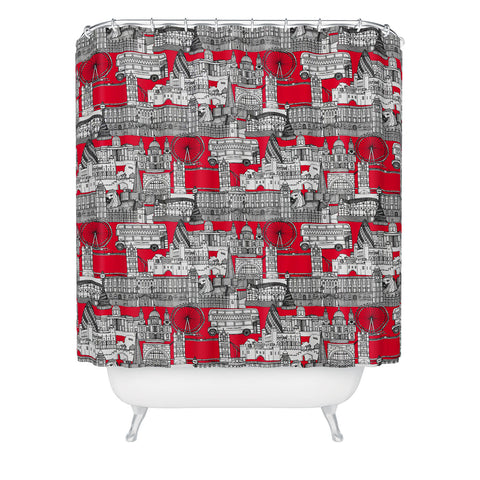 Sharon Turner London toile red Shower Curtain