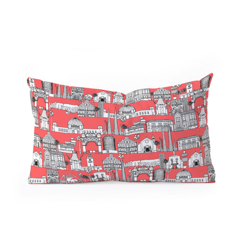Sharon Turner Los Angeles Coral Oblong Throw Pillow