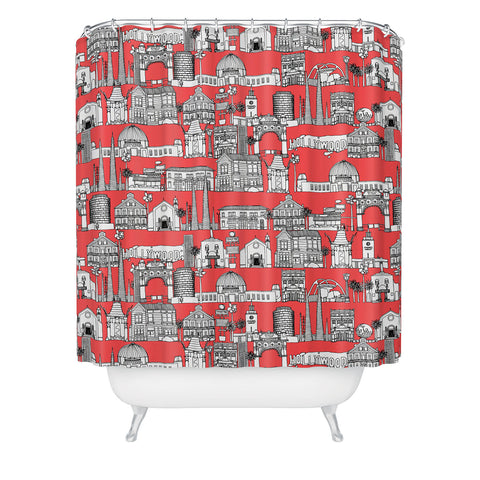 Sharon Turner Los Angeles Coral Shower Curtain