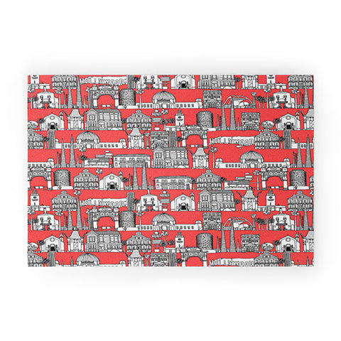 Sharon Turner Los Angeles Coral Welcome Mat
