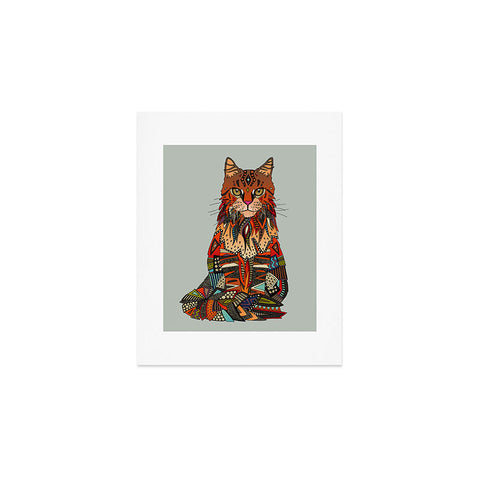 Sharon Turner maine coon cat mercury Art Print