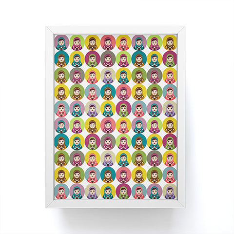 Sharon Turner Matryoshka Candy Polka Framed Mini Art Print