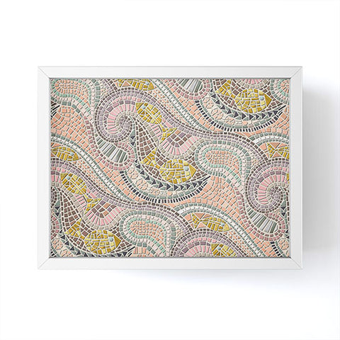 Sharon Turner mosaic fish pastel Framed Mini Art Print