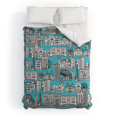 Sharon Turner New York Blue Comforter