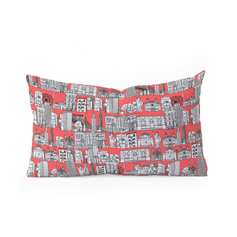 Sharon Turner New York Coral Oblong Throw Pillow