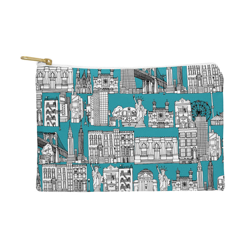 Sharon Turner New York Teal Pouch
