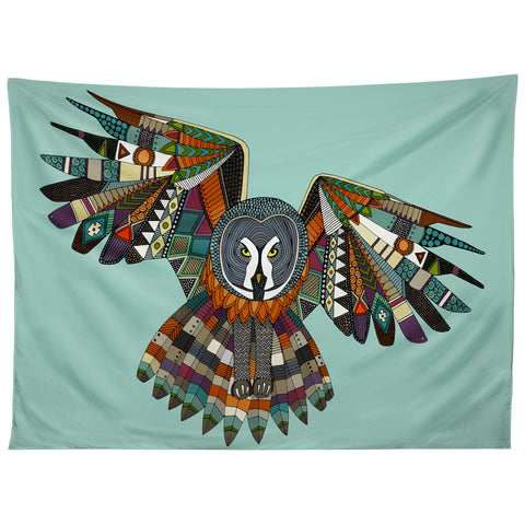 Sharon Turner night owl mint Tapestry