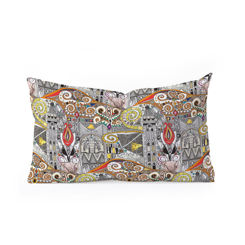 Sharon Turner nouveau elemental red Oblong Throw Pillow