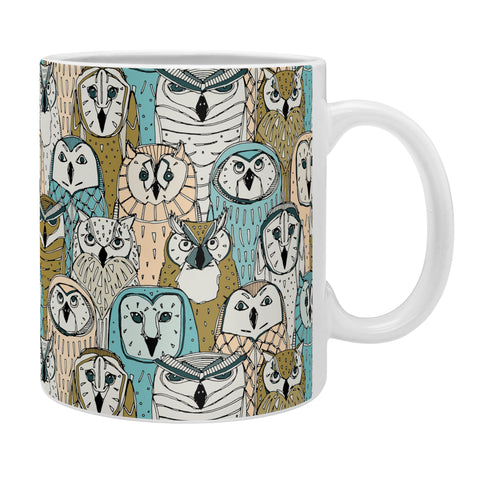 Sharon Turner owls limited gold blue Coffee Mug