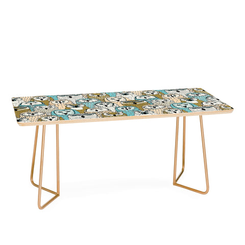 Sharon Turner owls limited gold blue Coffee Table