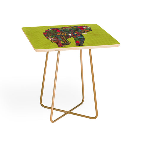Sharon Turner Painted Elephant Chartreuse Side Table