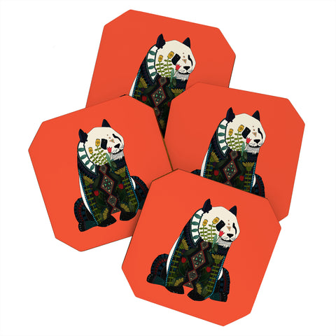 Sharon Turner panda Coaster Set